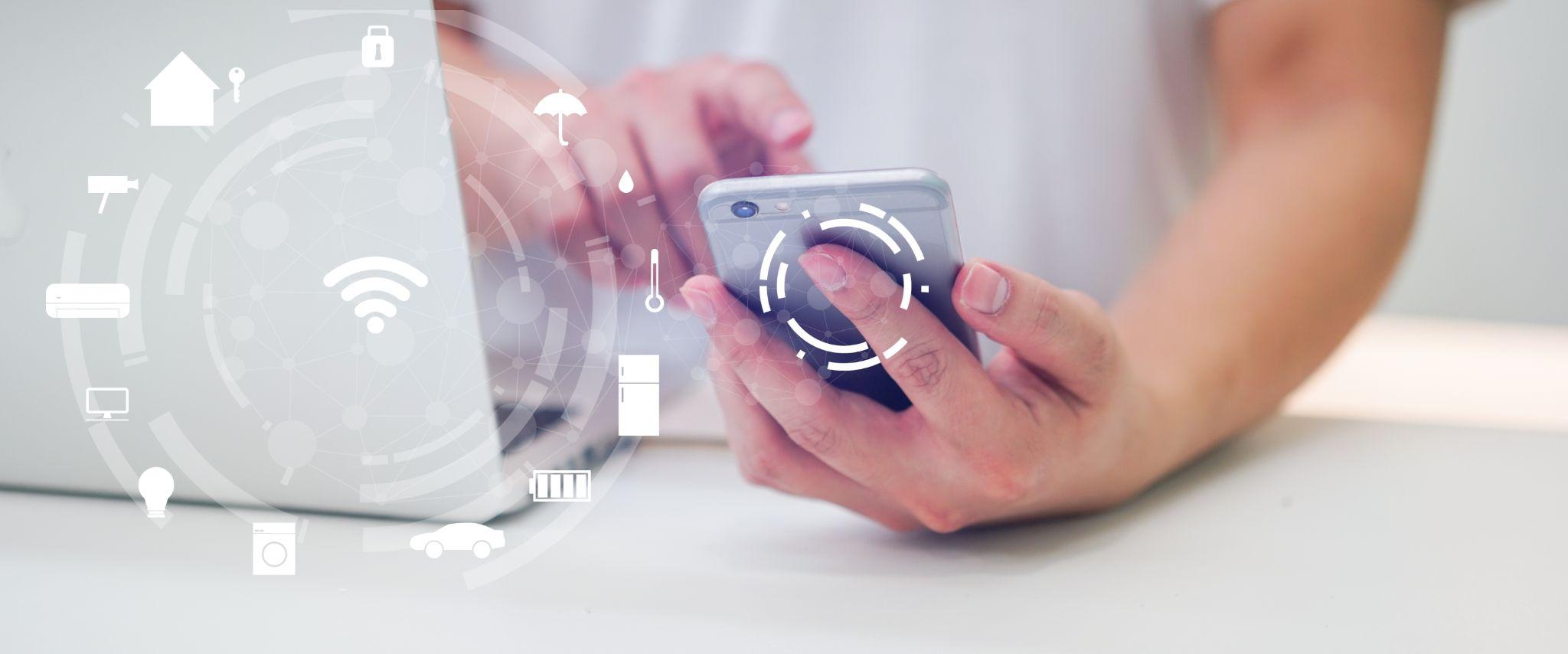 金融DXとIoTの関係を表したイメージ