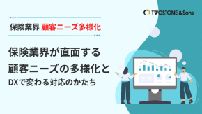保険業界が直面する顧客ニーズの多様化とDXで変わる対応のかたちのイメージ