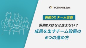 保険DXはなぜ進まない？成果を出すチーム設置の6つの進め方のイメージ