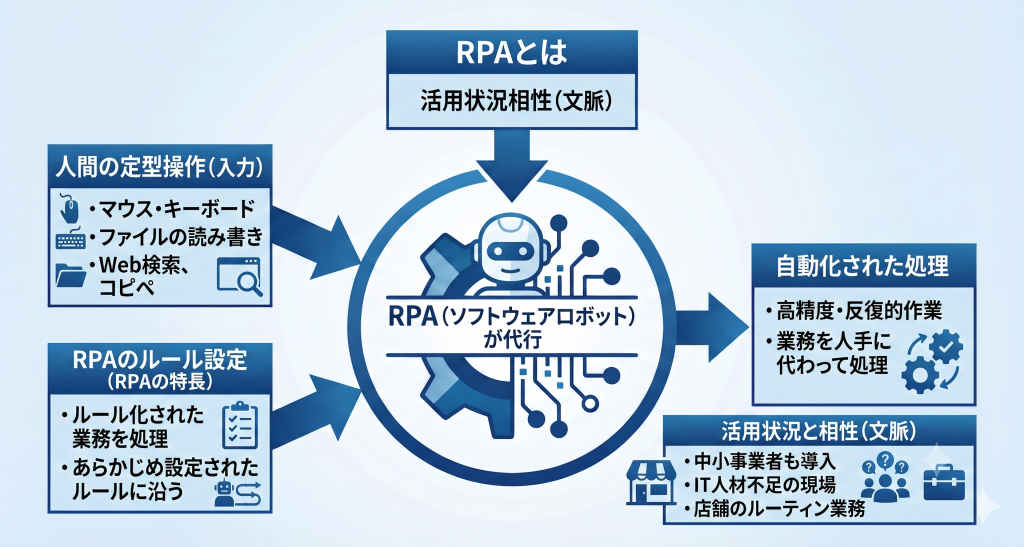 RPAとはを表したイメージ