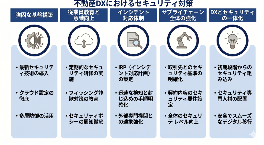 不動産DXにおけるセキュリティ対策の様子を表したイメージ