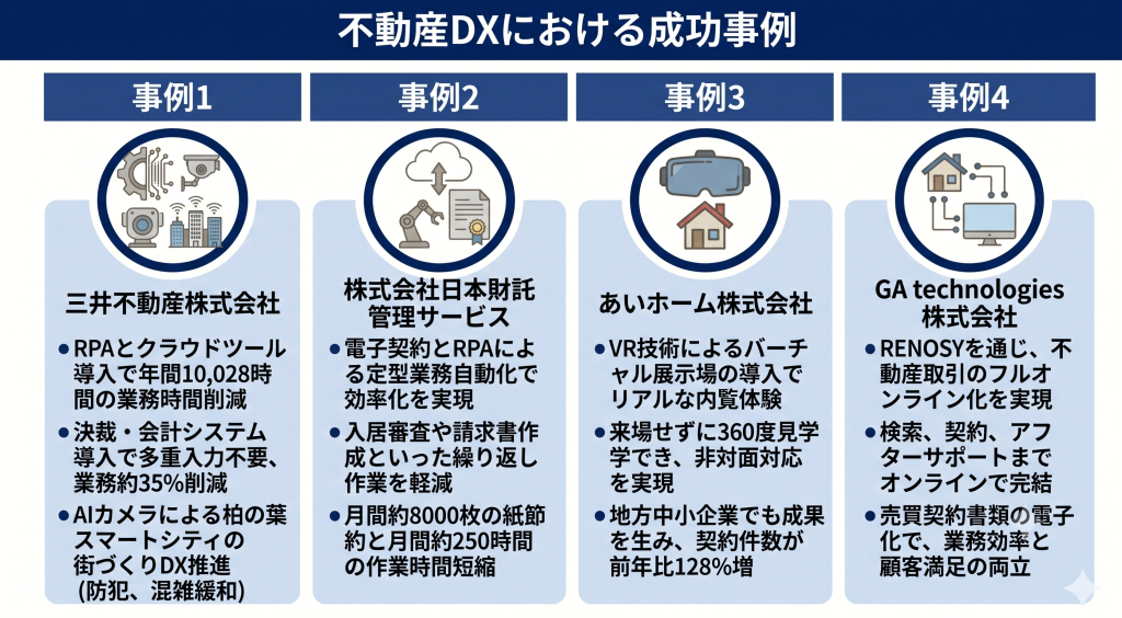 不動産DXにおいて成功している様子を表したイメージ