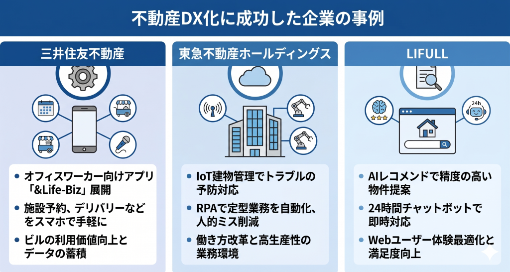 不動産DX化に成功した企業の事例のイメージ