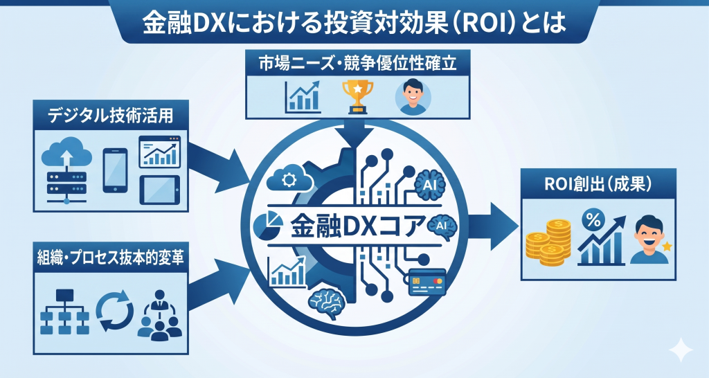 金融DXにおける投資対効果を表した図