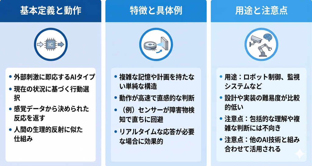 反射エージェントとは何かを表しているイメージ
