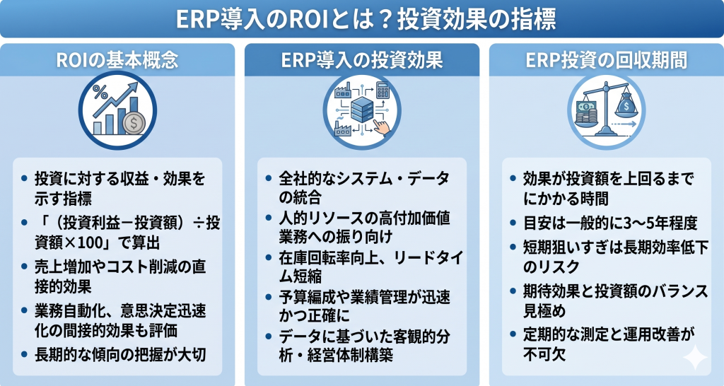 ERP導入のROIのイメージ