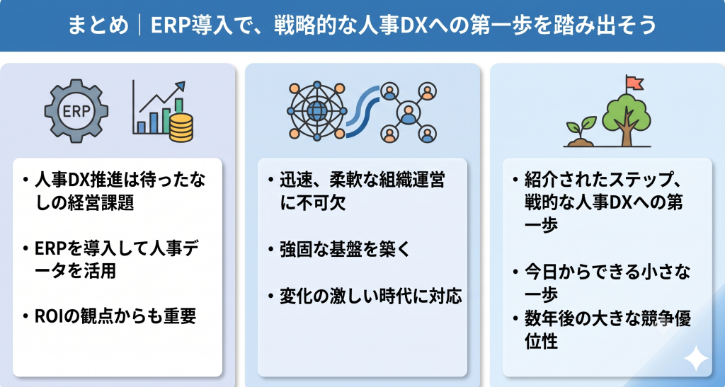 変化の激しい時代において迅速で柔軟な組織運営の基盤を築く人事DXのイメージ