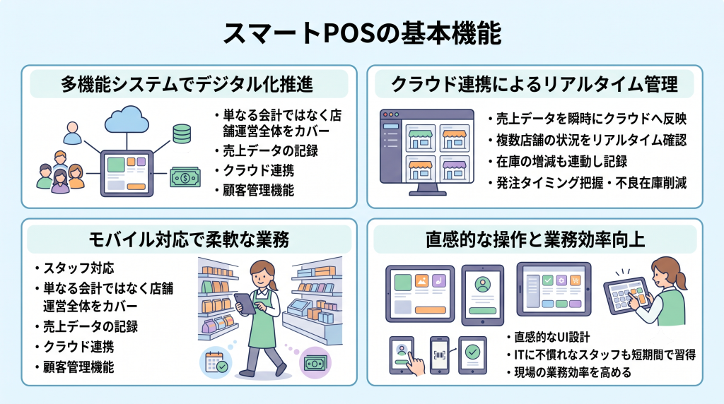 スマートPOSの基本機能のイメージ