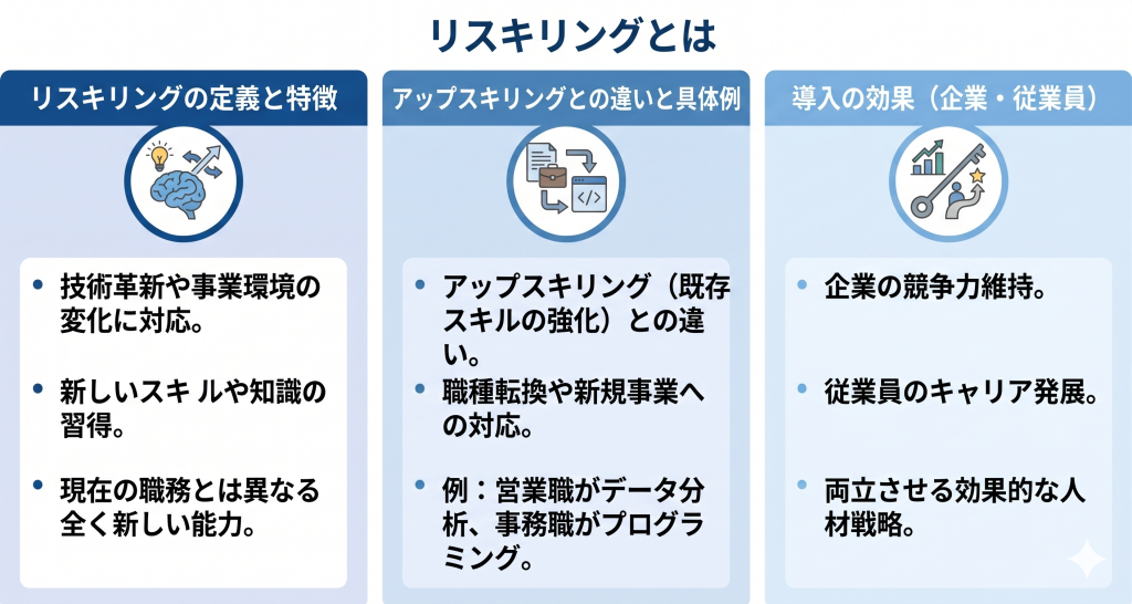リスキリングとはを表したイメージ