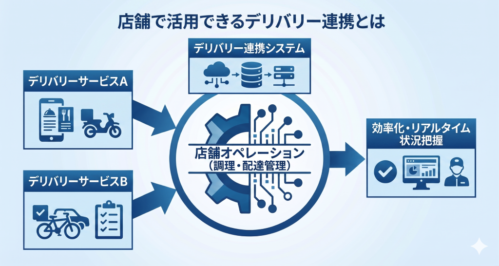 店舗で活用できるデリバリー連携のイメージ