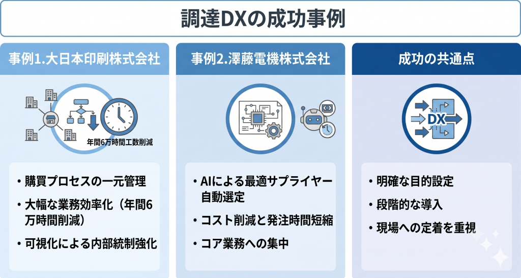 調達DXの成功事例のイメージ