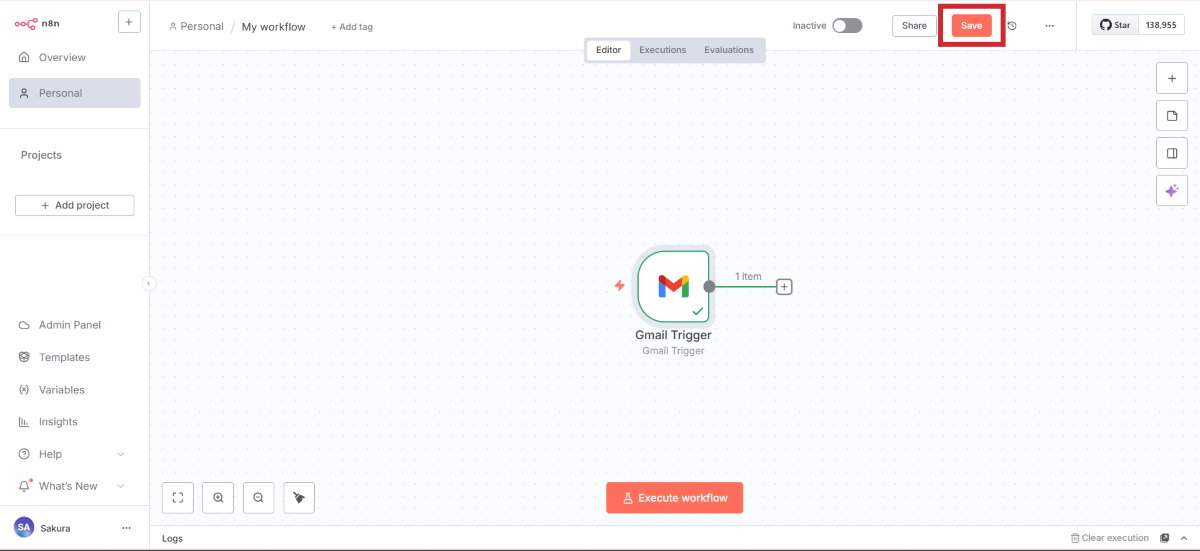 保存方法を説明する画面のイメージ