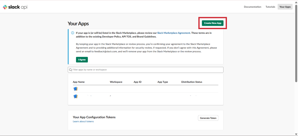 Slack Appの作成と基本設定方法説明のイメージ