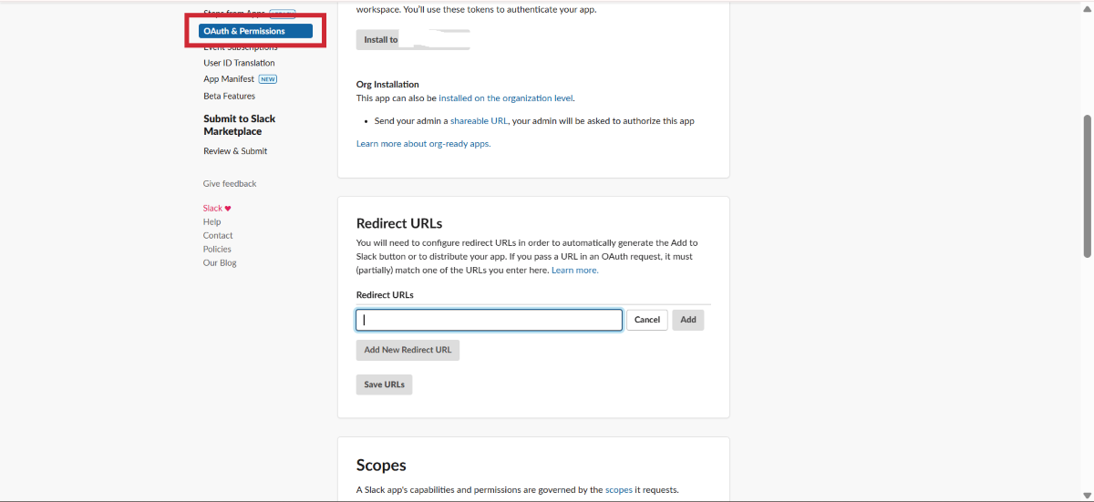 Webhook URLの設定のイメージ