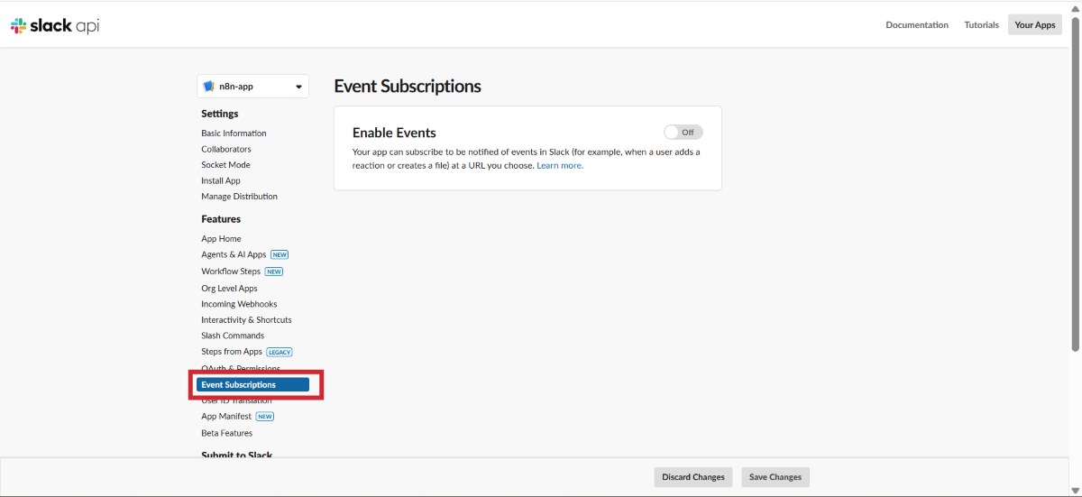  Event Subscriptionsの設定のイメージ